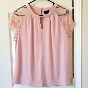 Lace sleeve dressy top